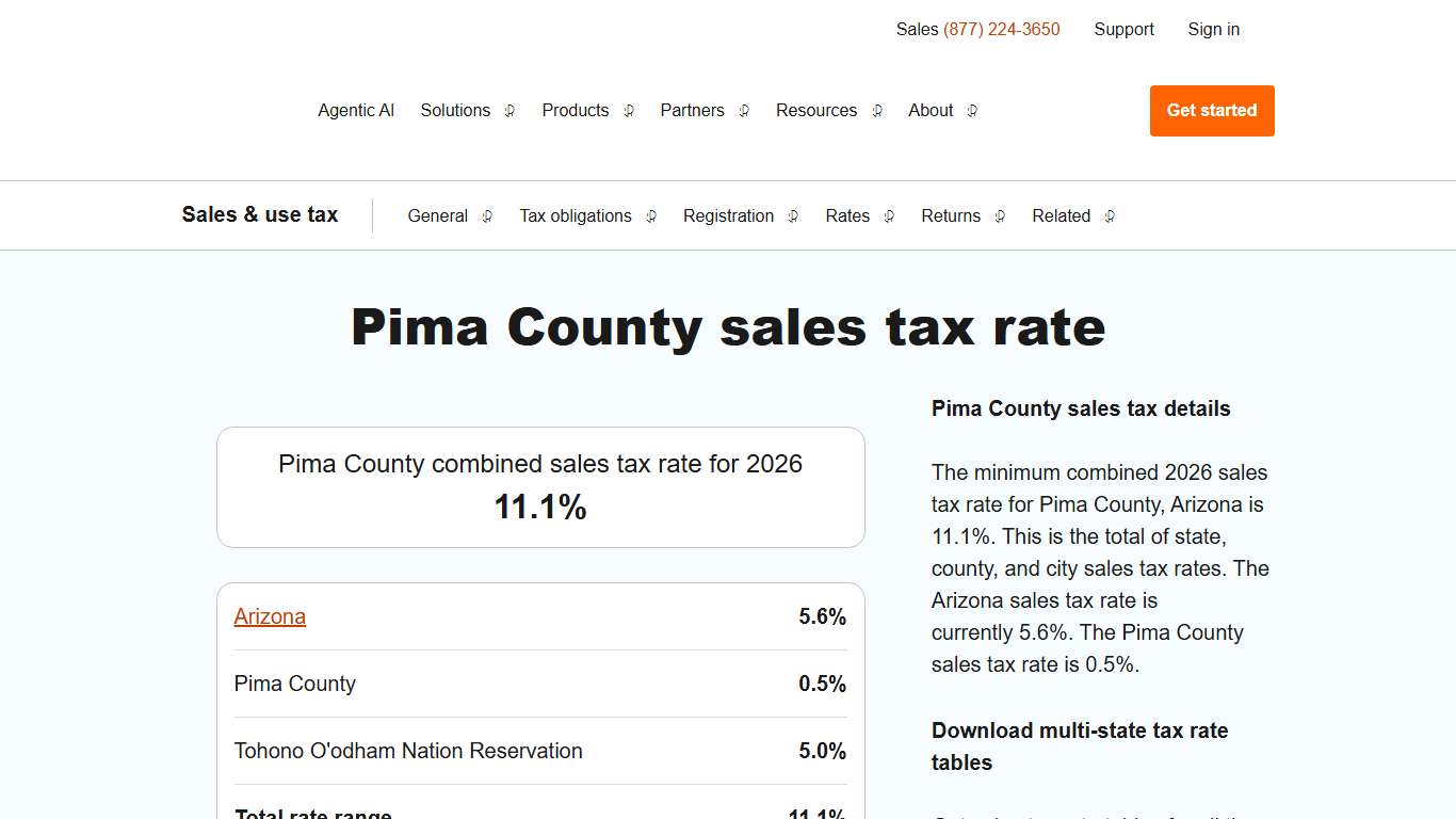 2026 Pima County Sales Tax Rate - Avalara